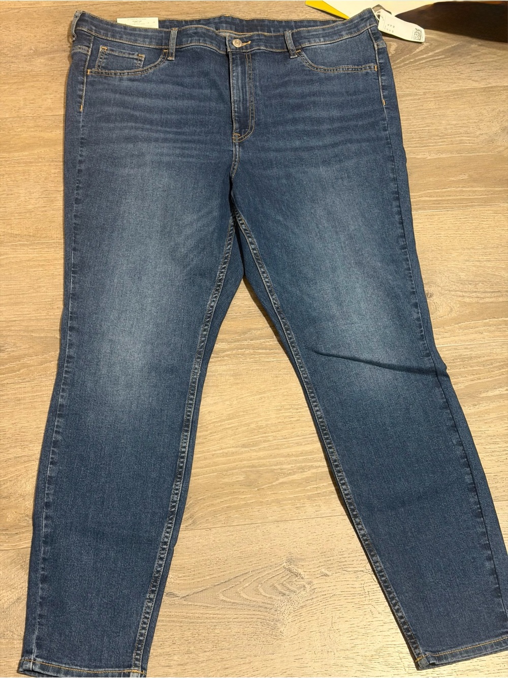 H&M Women's Skinny Jeans in Dark Blue Denim